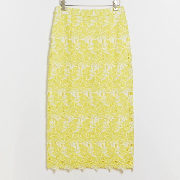 Anthropologie Dresses & Skirts - New Anthropologie Sunday In Brooklyn Buttercup Yellow Eyelet Midi Skirt